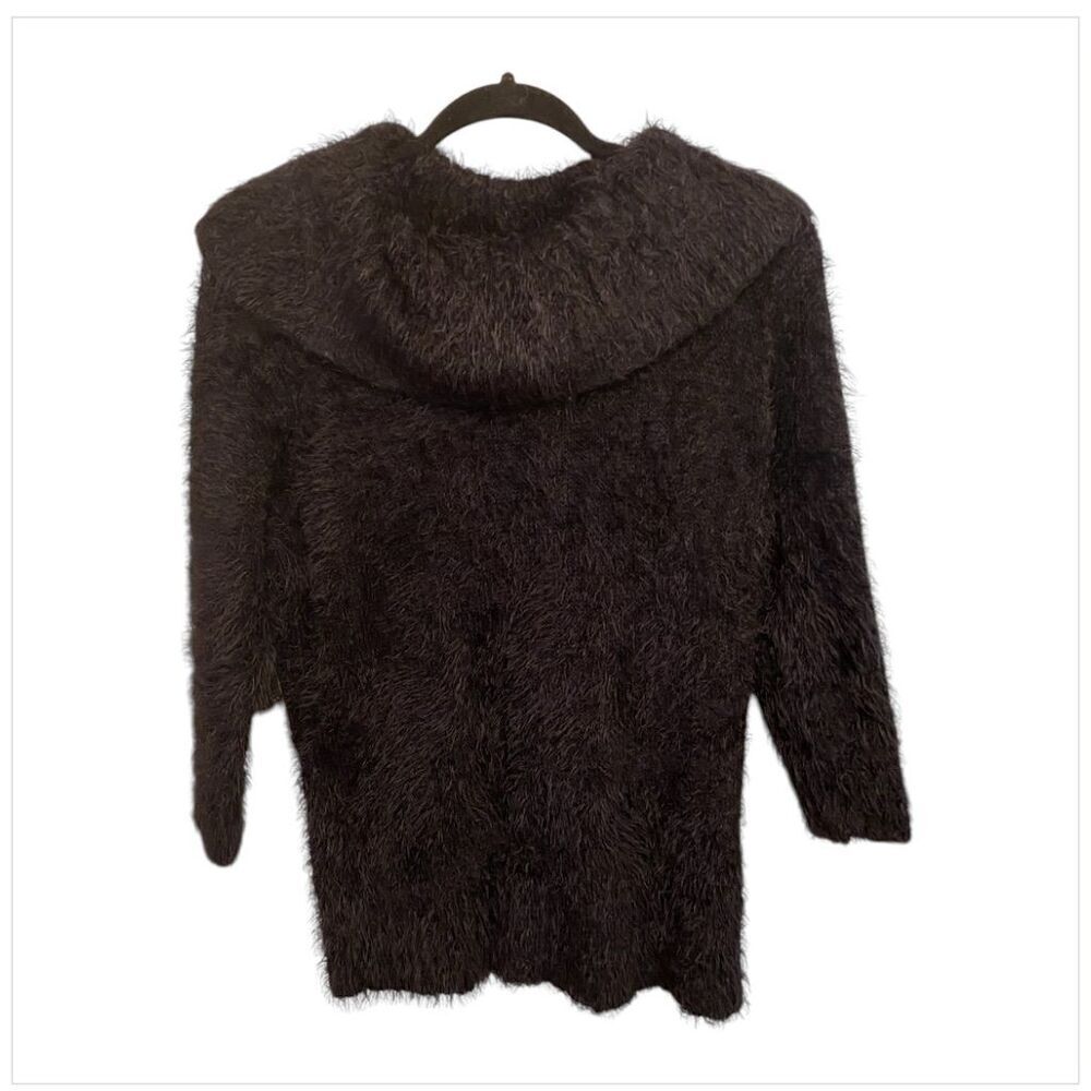 Women's Black Mohair  Sweater Fluffy Chunky Knit Pullover M